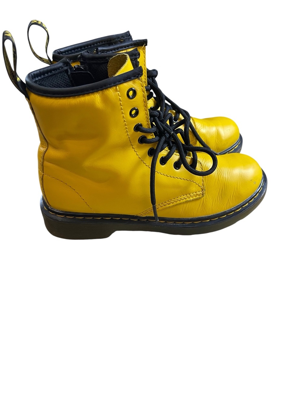 Dr. Martens 1460J boots,yellow Leather Uppers,Air‎ Cushion Sole,Kids Size 3 kid